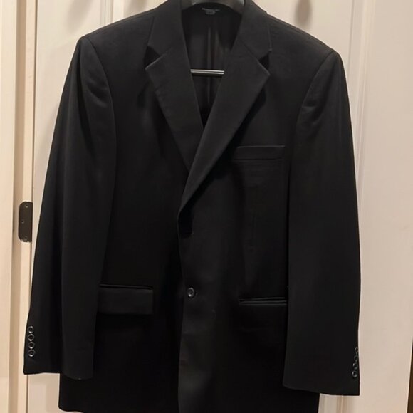 PRONTO UOMO SOLID BLACK CASHMERE JACKET, 46 Regular - Picture 1 of 6